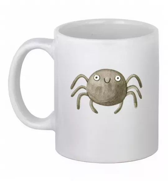 Чашка керамическая Павучок малюнок Белый фото