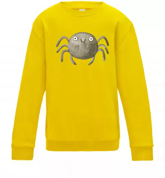 Дитячий світшот Павучок малюнок Сонячно жовтий фото