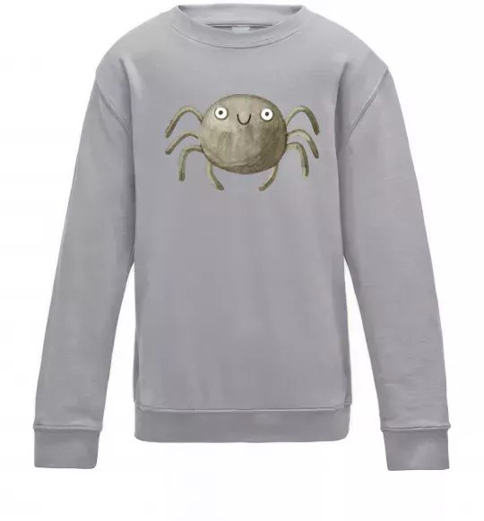 Дитячий світшот Павучок малюнок Сірий меланж фото