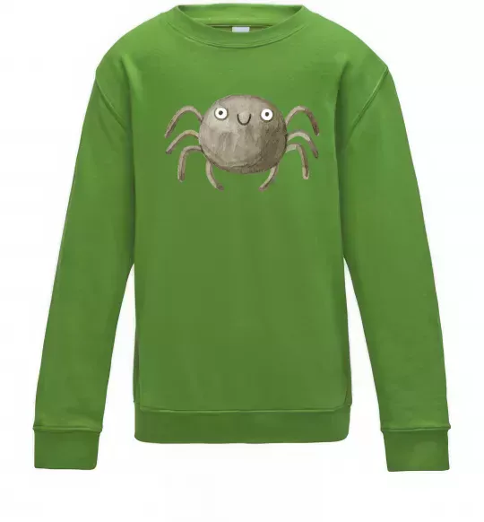 Дитячий світшот Павучок малюнок Лаймовий фото