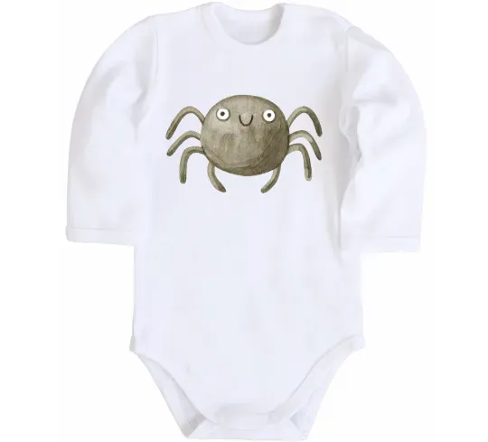 Дитячий бодік Павучок малюнок Білий фото