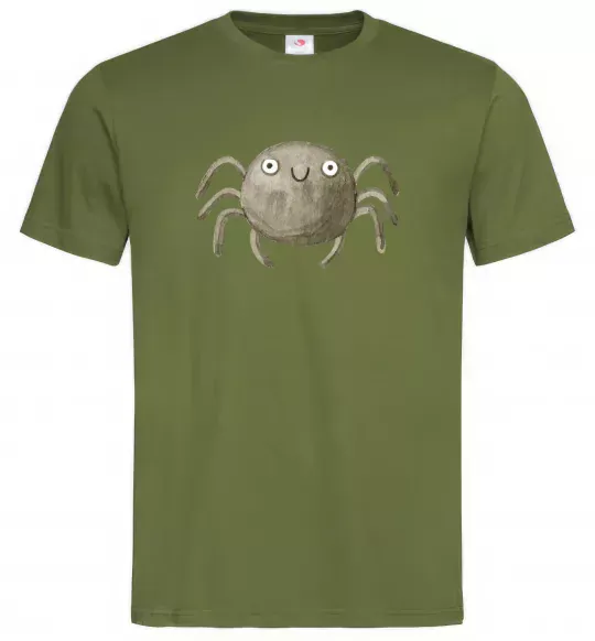 Мужская футболка Павучок малюнок Оливковый фото