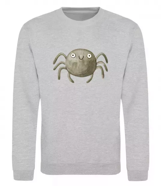 Свитшот Павучок малюнок Серый меланж фото