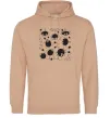 Чоловіча толстовка (худі) Павучки на павутинні Пісочний фото