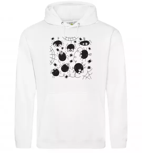 Женская толстовка (худи) Павучки на павутинні Белый фото