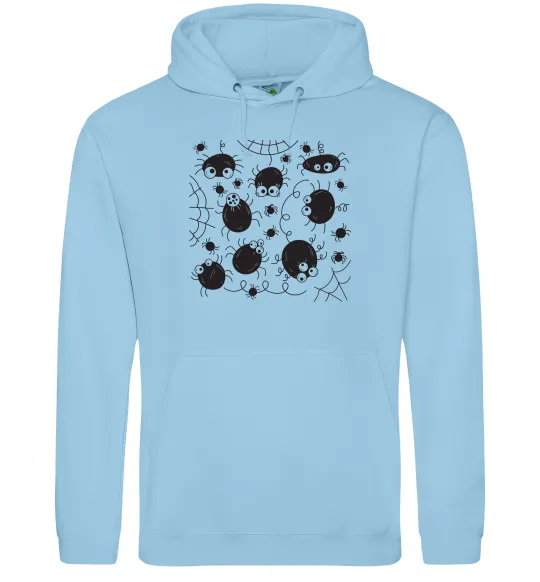 Женская толстовка (худи) Павучки на павутинні Голубой фото