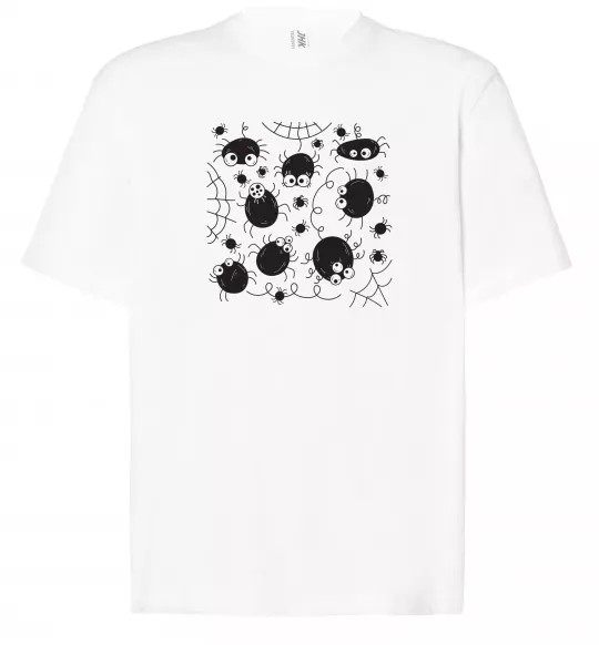 Футболка Оверсайз Павучки на павутинні Білий фото