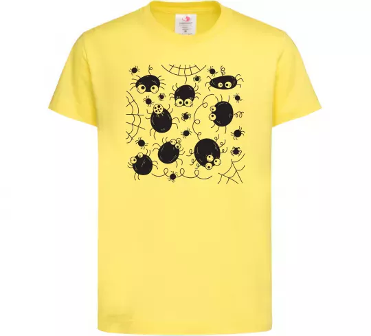 Детская футболка Павучки на павутинні Лимонный фото