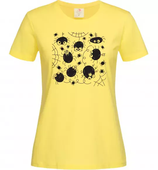 Женская футболка Павучки на павутинні Лимонный фото