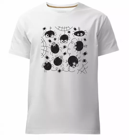 Мужская премиум футболка Павучки на павутинні Белый фото