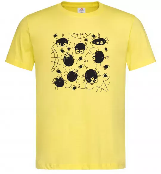 Чоловіча футболка Павучки на павутинні Лимонний фото