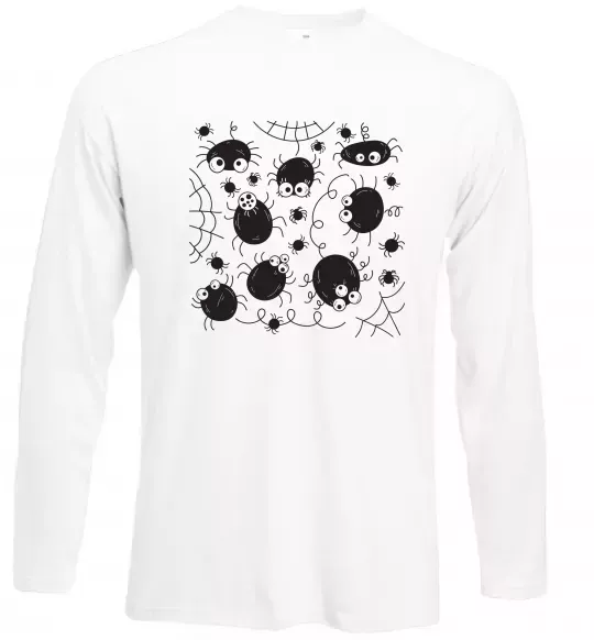 Лонгслив Павучки на павутинні Белый фото