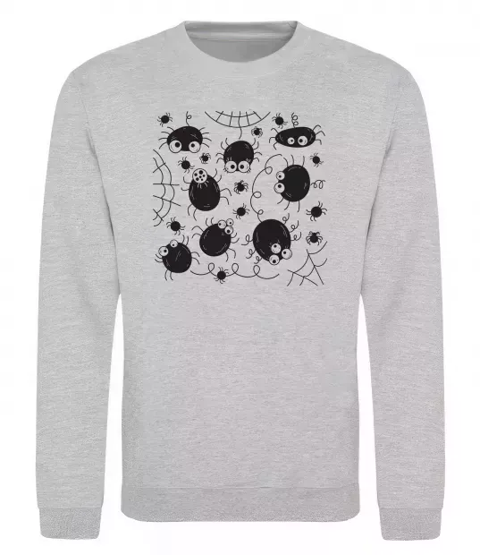 Свитшот Павучки на павутинні Серый меланж фото