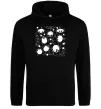 Чоловіча толстовка (худі) Павучки на павутинні Чорний фото