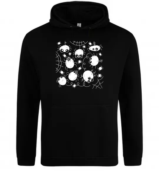 Женская толстовка (худи) Павучки на павутинні Черный фото
