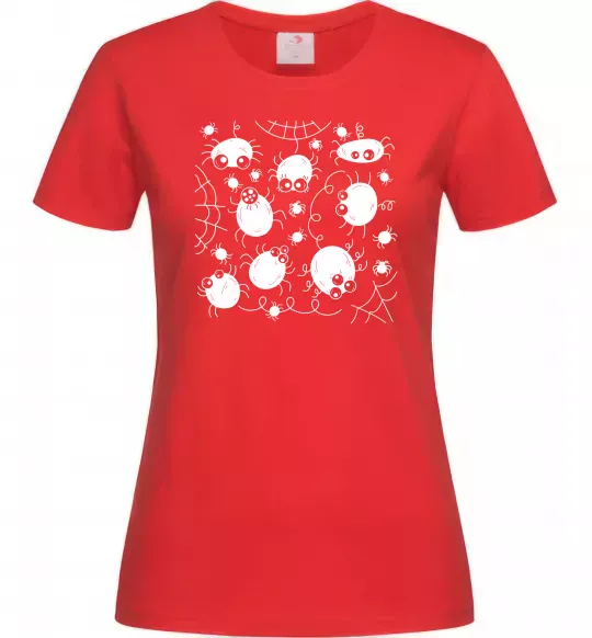 Женская футболка Павучки на павутинні Красный фото