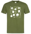 Чоловіча футболка Павучки на павутинні Оливковий фото