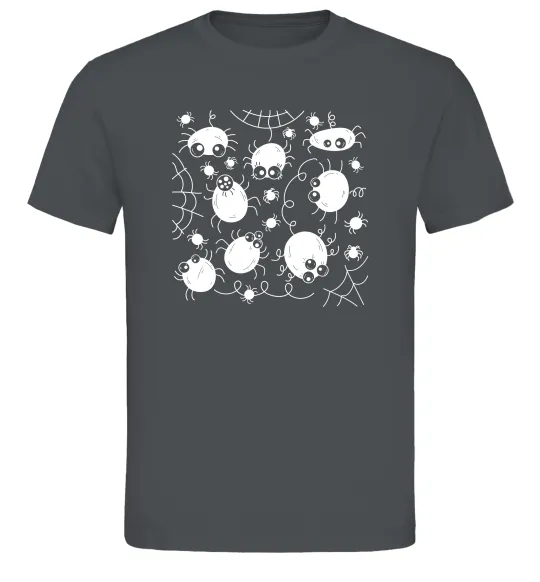Чоловіча футболка Павучки на павутинні Графіт фото