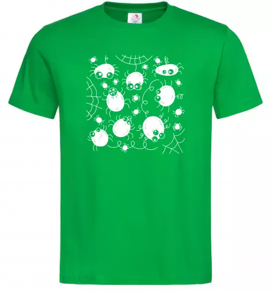 Чоловіча футболка Павучки на павутинні Зелений фото