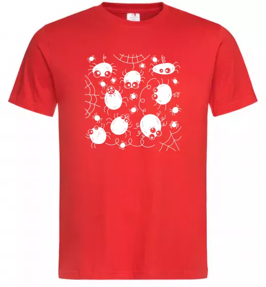 Чоловіча футболка Павучки на павутинні Червоний фото