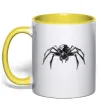 Чашка с цветной ручкой Павук робот Солнечно желтый фото
