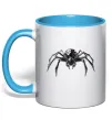 Чашка с цветной ручкой Павук робот Голубой фото