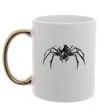Чашка с цветной ручкой Павук робот Золото фото