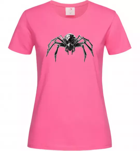 Женская футболка Павук робот Ярко-розовый фото