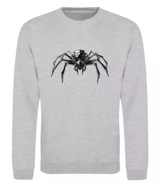 Свитшот Павук робот Серый меланж фото