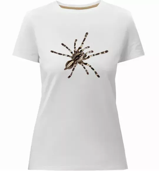 Женская премиум футболка Тарантул Белый фото