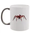 Чашка с цветной ручкой Червоний павук Серебро фото