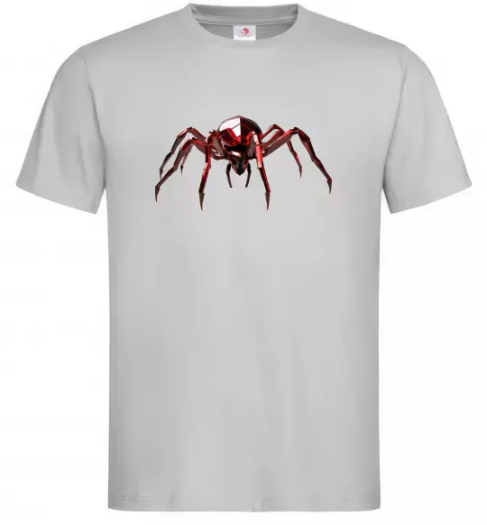 Чоловіча футболка Червоний павук Сірий фото