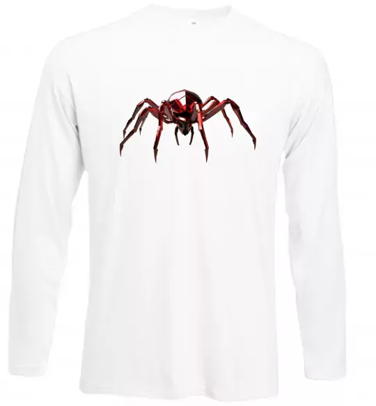 Лонгслів Червоний павук Білий фото