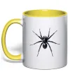 Чашка с цветной ручкой Spider Лимонный фото