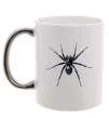 Чашка з кольоровою ручкою Spider Срібло фото