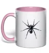 Чашка з кольоровою ручкою Spider Ніжно рожевий фото