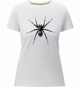 Женская премиум футболка Чорна вдова Белый фото