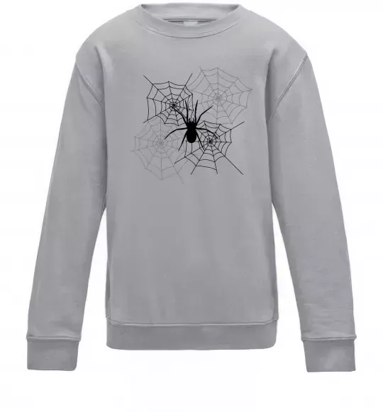 Детский Свитшот Павутиння Серый меланж фото