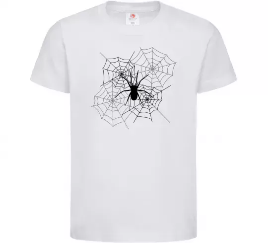 Дитяча футболка Павутиння Білий фото