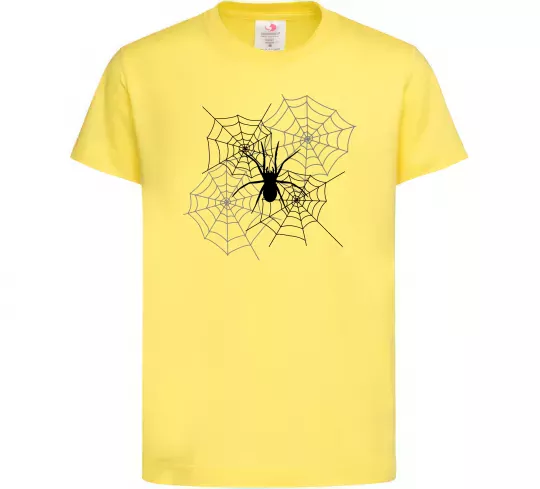 Дитяча футболка Павутиння Лимонний фото