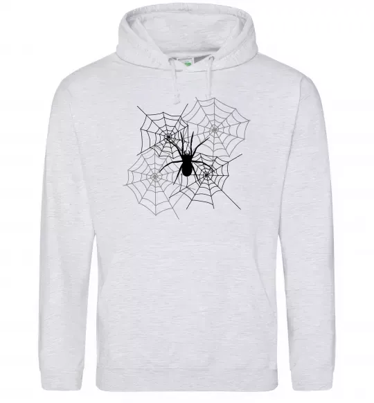 Жіноча толстовка (худі) Павутиння Сірий меланж фото