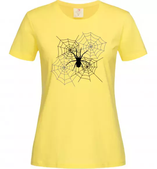 Женская футболка Павутиння Лимонный фото