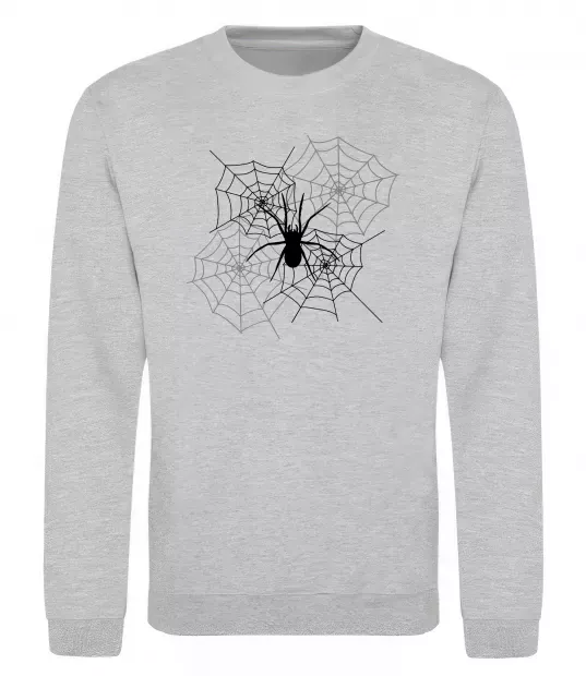Свитшот Павутиння Серый меланж фото