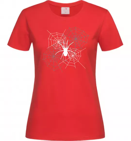Женская футболка Павутиння Красный фото