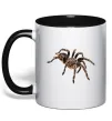Чашка з кольоровою ручкою Tarantula Чорний фото