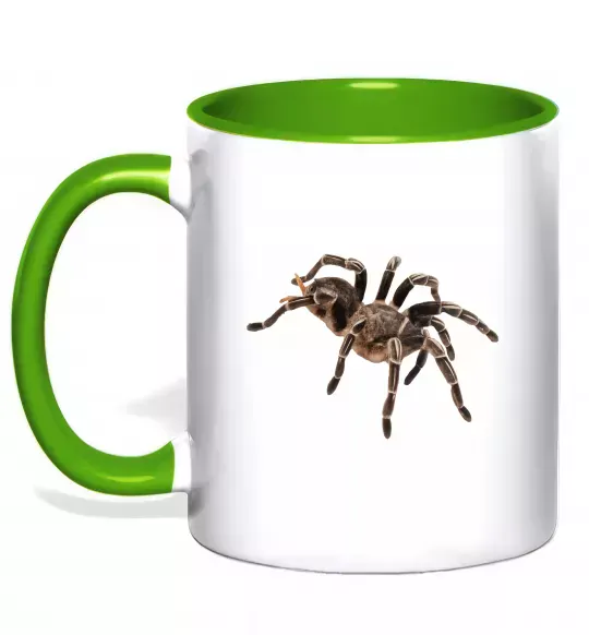 Чашка з кольоровою ручкою Tarantula Зелений фото