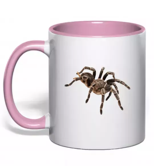 Чашка з кольоровою ручкою Tarantula Ніжно рожевий фото
