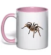 Чашка з кольоровою ручкою Tarantula Ніжно рожевий фото