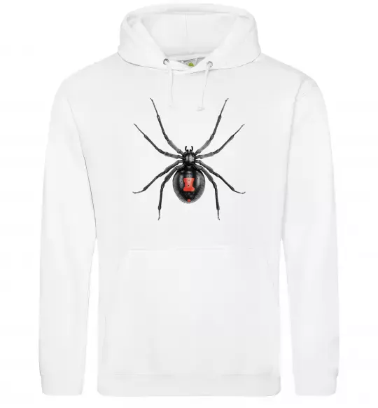 Чоловіча толстовка (худі) Чорна вдова Білий фото