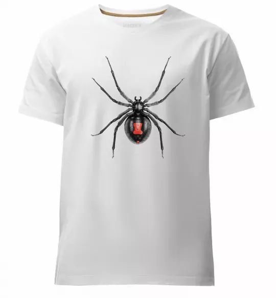 Мужская премиум футболка Чорна вдова Белый фото